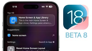 iOS 18 Beta 8 Released  Whats New [upl. by Galasyn]