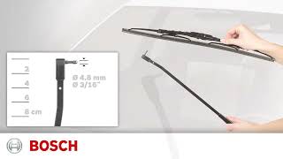 Small Pin Connection  How to Install Bosch DirectConnect Conventional Wiper Blades [upl. by Atihcnoc349]