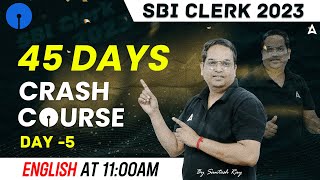 SBI Clerk 2023  SBI Clerk English Crash Course  English By Santosh Ray  Day 5 [upl. by Eniamurt]