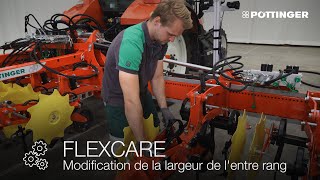 PÖTTINGER – FLEXCARE – Modification de la largeur de lentrerang de la bineuse [upl. by Garry]