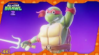 Nickelodeon AllStar Brawl 2 ⁴ᴷ Arcade Mode Raphael gameplay [upl. by Agnese106]