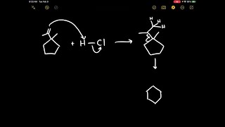 Addition of HCl to 1 isopropenyl1methylcyclopentane yields 1 chloro122 trimethylcyclohexane… [upl. by Secnarfyram]