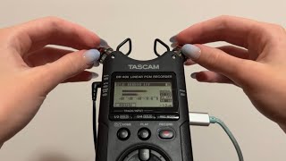 ASMR Gentle Tapping and Scratching on Tascam Mic with Nails 30 min [upl. by Yenterb]