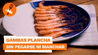 El mejor TRUCO para cocinar GAMBAS a la PLANCHA sin PEGARSE y sin MANCHAR  shorts [upl. by Dirrej601]