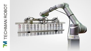 V2A035 TM AI Cobot  Depalletizing Cobot for Empty Plastic Bottles ft EARFLAP [upl. by Raynard]