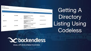 How to get a directory listing using Codeless [upl. by Buehler]