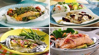 4 recetas de pescado empapelado [upl. by Ennaehr738]