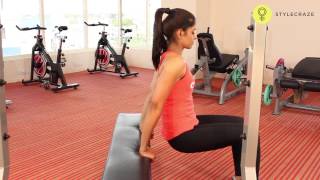 How To Do TRICEPS BENCH DIPS EXERCISE [upl. by Annayat]