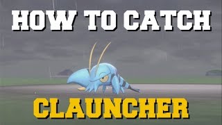 HOW TO CATCH CLAUNCHER IN POKEMON SWORD AND SHIELD SUPER RARE POKEMON 1 ENCOUNTER RATE [upl. by Bartholomew515]