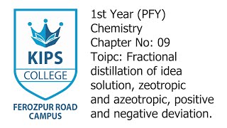 Fractional distillation of idea solution zeotropic and azeotropic  Positive and Negative Deviation [upl. by Zetrac]