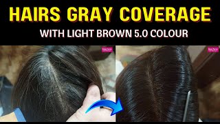 Hair Colour 50 Light Brown with Gray Coverage [upl. by Nordine]