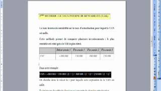 La rentabilité des investissements [upl. by Bruno]