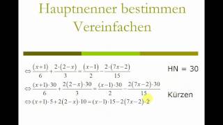 Gleichungen mit Brüchen und x auf beiden Seiten [upl. by Reube]