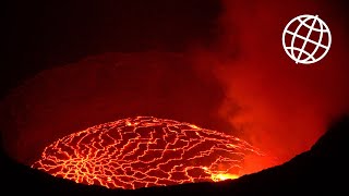 Nyiragongo Volcano Virunga NP DR Congo Amazing Places 4K [upl. by Nrol]