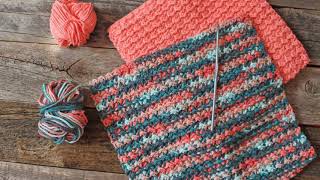 Free Washcloth Crunch Stitch Crochet Pattern [upl. by Maxantia]