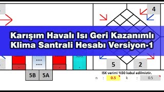 Karışım Havalı Isı Geri Kazanımlı Klima Santrali Hesabı Versiyon1 [upl. by Hatnamas]