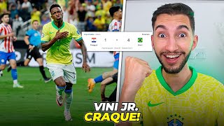 Brasil 4 x 1 Paraguai  VINI JR SENDO PROTAGONISTA⭐🇧🇷 [upl. by Yddur765]