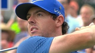 Rory McIlroy’s near ace on the par3 16th at Deutsche Bank [upl. by Enelrahs]