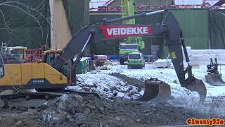 4K Volvo EC300E Ripping And Digging In Frozen Ground [upl. by Mayhew]