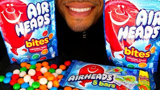 ASMR AIRHEADS BITES MUKBANG CANDY EATING MOUTH SOUNDS NO TALKING JERRY SWEETS TREATS [upl. by Araht]