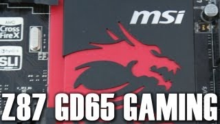 MSI Z87 GD65 GAMING Motherboard Review amp Overclocking 4770K Haswell 1150 [upl. by Seidule]