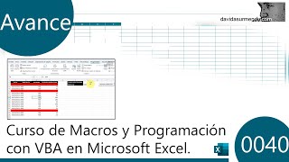 AVANCE 0040 Curso de Macros y programación con VBA en Excel Bucles For 4ª Parte [upl. by Leira574]