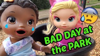 BABY ALIVE goes to the PARK The Lilly and Mommy Show FUNNY KIDS SKIT [upl. by Sue]