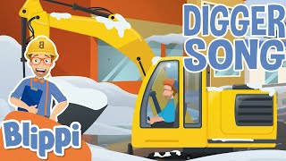 Blippi DIGGER Song for kids  Educational Songs For Kids [upl. by Lleon]