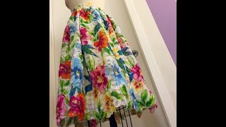 Sewing Project 1 How to make a gathered overskirt [upl. by Atikan]