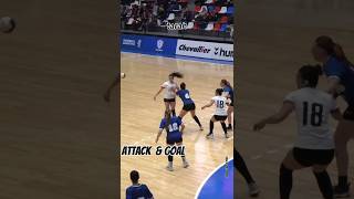 Attack amp Goal youtubeshorts shorts handball women [upl. by Bellaude]