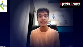 Sports Talk by Young Champion Hridhaan Shah from The Kalyani School Pune [upl. by Loar139]