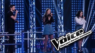 Karina Pieroth vs Nora Chayed vs Marius Brustad  Hurts So Good  The Voice Norge 2017  Duell [upl. by Yennor353]