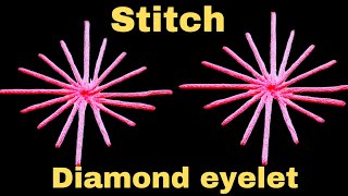 diamond eyelet stitchart education embrodery [upl. by Tomasina938]