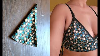 Full 34 size Cotton Bra Cutting and Stitching  ब्रा कटिंग और सिलाई क्लास [upl. by Notliw]