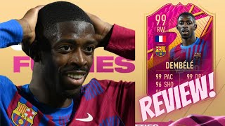 FIFA 22 DEMBELE 99 RATED FUTTIES CARD IS AWESOME  FUT22 [upl. by Iris]