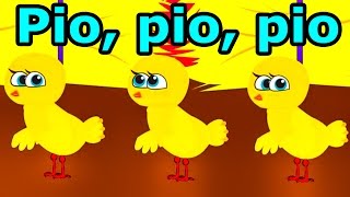 Los Pollitos dicen Pio Pio Pio  Videos Para Niños [upl. by Aneekahs]