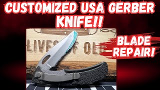 Customizing And Repairing a USA Gerber EDC Knife [upl. by Llerryt]