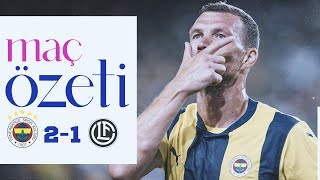 MAÇ ÖZETİ Fenerbahçe 21 FC Lugano  UEFA Şampiyonlar Ligi 2 Ön Eleme Turu 2 Maç [upl. by Nicol479]