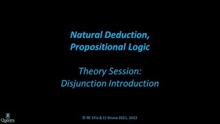 Logic11aDisjunctionIntroduction [upl. by Ibed645]