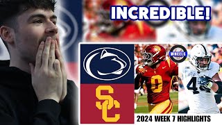 BRITS React to 4 Penn State vs USC INCREDIBLE  Full Game Highlights [upl. by Ardnasyl]