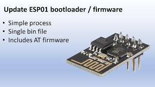 Update ESP01 bootloader and firmware [upl. by Ecyla]