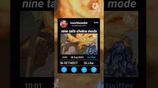 Naruto nine tails chakra mode WhatsApp status mass 🥰😍😘🤩 [upl. by Nelaf]