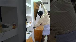 How to TV cabinet sunmica fixing wood workers Tamil [upl. by Craig638]