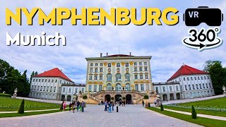 Nymphenburg Palace in 360°  VR 360 travel video Tour of Munichs Royal Park 🥽 [upl. by Allcot]