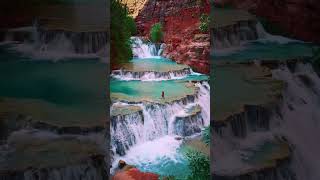 🌊💖Havasu Falls is a waterfall on Havasu Creek in the Grand Canyon Arizona United States usa [upl. by Aisha593]