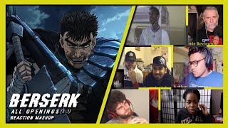 BERSERK ALL OPENINGS  REACTION MASHUP😱 [upl. by Sackman]