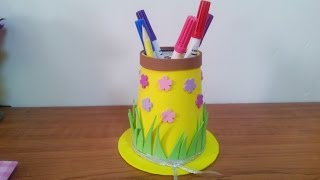 Creative Ideas  How to Make a Hat Pencil Holder for Kids  Preschool  Tutorial [upl. by Laing245]