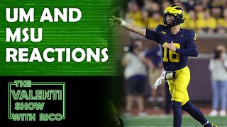 Overreacting To Michigan And Michigan State  The Valenti Show with Rico [upl. by Cristie153]