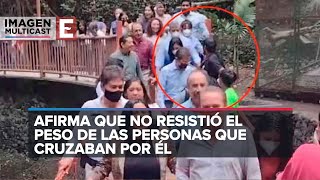 Puente colgante colapsó por un brinco imprudente justifica alcalde de Cuernavaca [upl. by Gemmell]