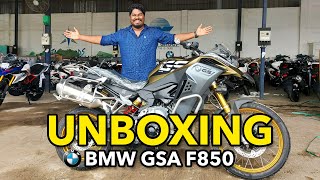 BMW GSA F850 Unboxing 🏍 bmw bmwgsa gsa850 Vlog 11 [upl. by Nnylyma]